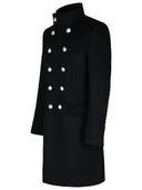 Balmain Black Wool Blend Coat