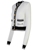 Balmain White Cotton Cardigan