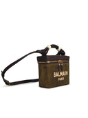 Balmain 'B Army Vanity' Green Suede Blend Borse