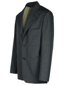 Blazer de lana gris dorada ganso
