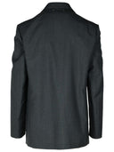 Blazer de lana gris dorada ganso