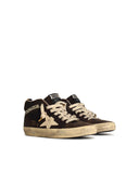 Golden Goose 'Mid Star' Brown Lear Sneakers