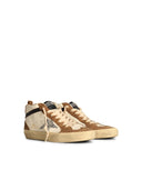 Golden Goose 'Mid Star' White Lear Sneakers