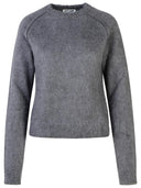 Maglione di miscela di lana grigia jil sander