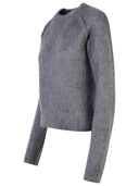 Maglione di miscela di lana grigia jil sander