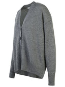 Jil Sander Grey Cashmere Cardigan