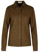 Jil Sander bruin wollen shirt