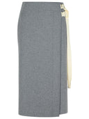 Jil Sander Grey Wool Blend Skirt