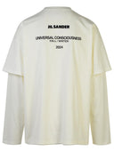Jil Sander 'M/L Cruise' White Cotton T Shirt