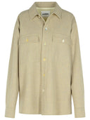 Jil Sander Beige Virgin Wollhemd