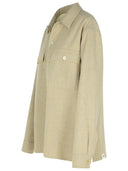 Jil Sander Beige Virgin Wollhemd