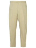 Pantalon Jil Sander Beige en laine vierge