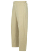 Pantalon Jil Sander Beige en laine vierge