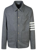 Thom Browne '4 Bar' Grey Wool Blend Jacket