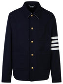 Thom Browne '4 Bar' Navy Wool Blend Jacket