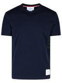 Thom Browne '4 Bar' Navy Wool T Shirt