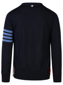 Thom Browne '4 Bar' Navy Wool Cardigan