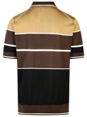 Dolce & Gabbana Brown Silk Polo Shirt