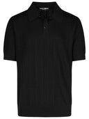 Dolce & Gabbana Black Silk Polo Shirt