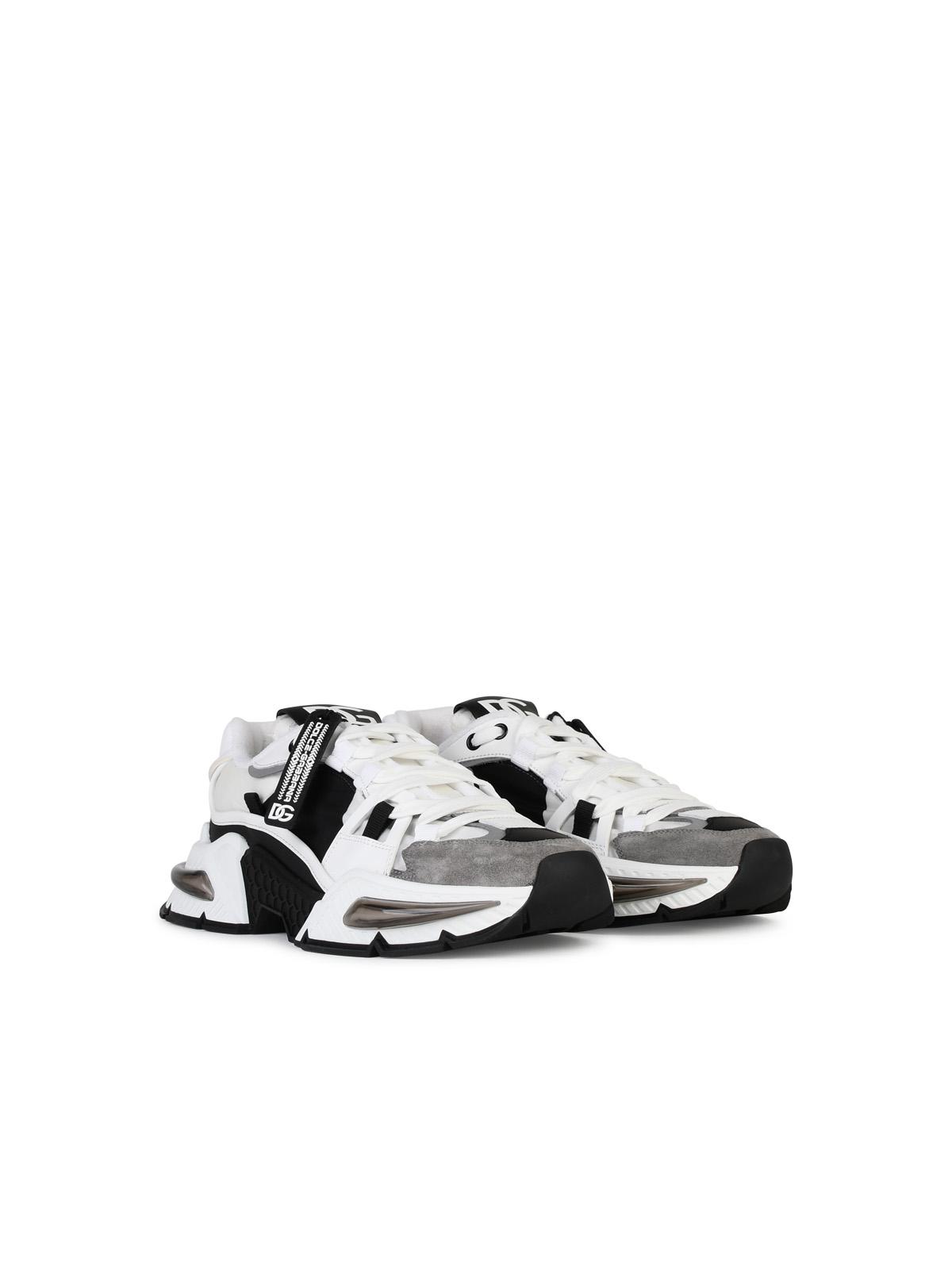 Dolce & Gabbana Airmaster Gray en Black Lear Blend Sneakers