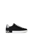 Dolce & Gabbana 'Portofino' Black Lear Sneakers