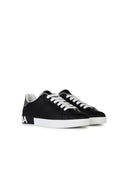 Dolce & Gabbana 'Portofino' Black Lear Sneakers