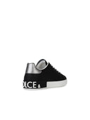 Dolce & Gabbana 'Portofino' Black Lear Sneakers