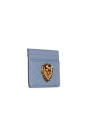Dolce & Gabbana 'Devotion' Light Blue Lear Card Holder