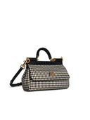 Dolce & Gabbana Small 'Sicily' Black Wool Blend Bag
