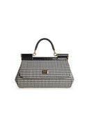 Dolce & Gabbana Medium 'Sicily' Black Wool Blend Bag