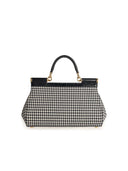 Dolce & Gabbana Medium 'Sicily' Black Wool Blend Bag