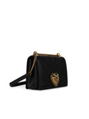 Dolce & Gabbana 'Hingabe' Black Lear Crossbody Tasche