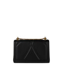 Dolce & Gabbana 'Hingabe' Black Lear Crossbody Tasche