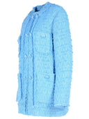 Dolce & Gabbana Light Blue Cotton Blend Jacket