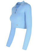 Dolce & Gabbana Light Blue Viscose Blend Polo Shirt