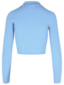Dolce & Gabbana Light Blue Viscose Blend Polo Shirt