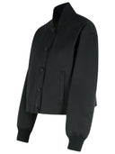 Dolce & Gabbana Black Polyester Blend Bomber Jacket