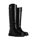 Dolce & Gabbana Black Shiny Lear Boots