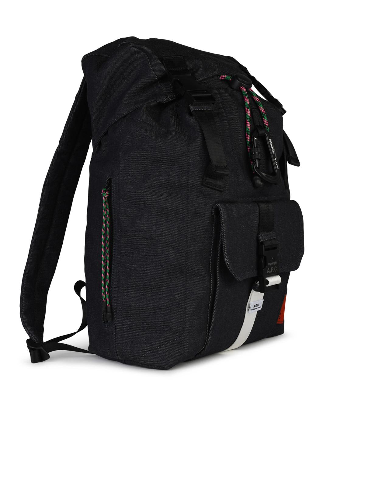 A.P.C. 'Topologie' Blue Cotton Backpack – Balardi