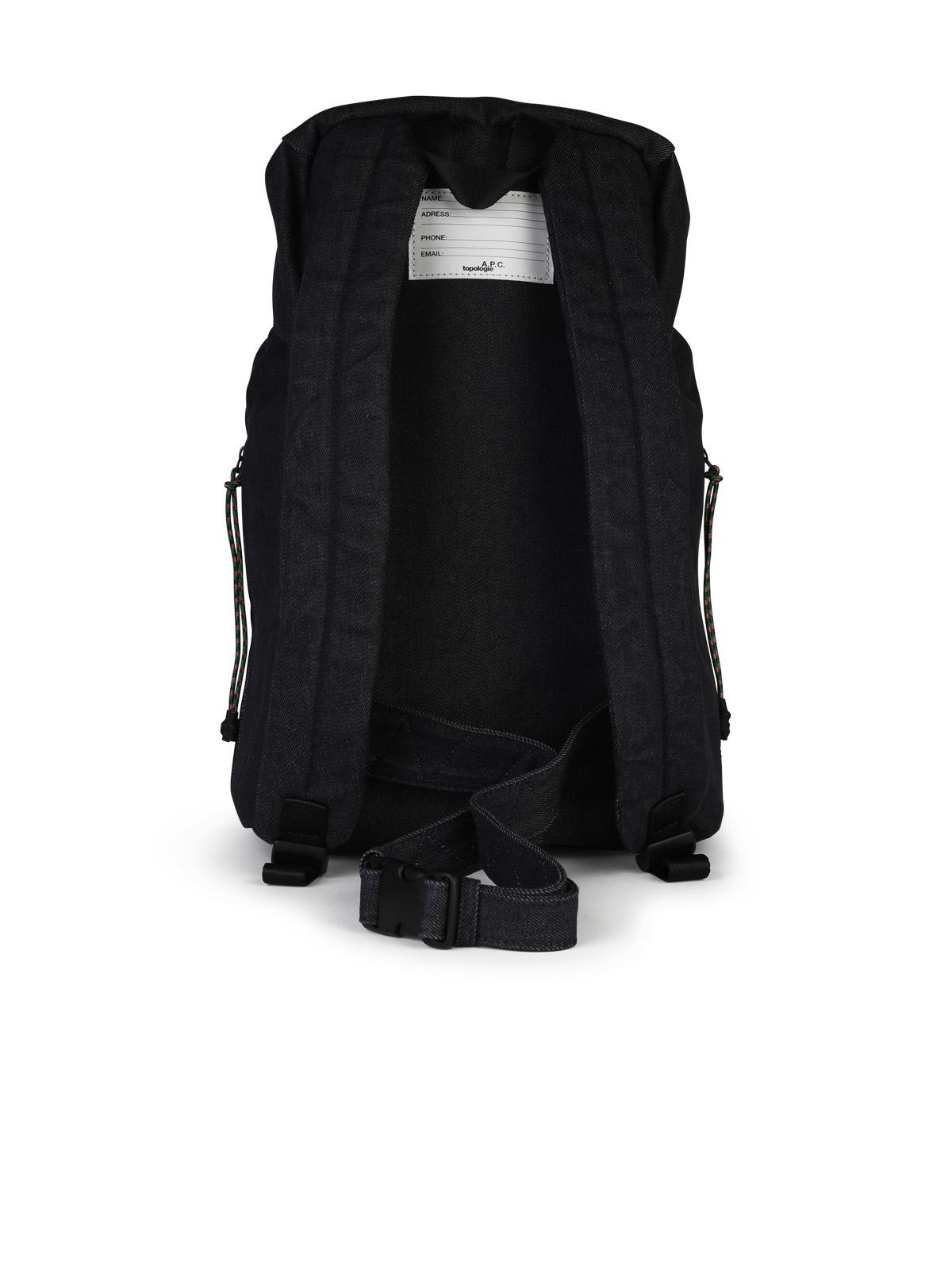 A.P.C. 'Topologie' Blue Cotton Backpack – Balardi