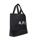 A.P.C. Large 'Shopping Axel' Navy Denim Bag