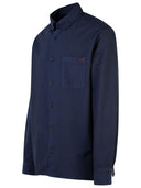 A.P.C. Camicia di cotone blu scuro "Mateo"