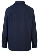 A.P.C. Camicia di cotone blu scuro "Mateo"