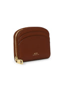 A.P.C. Petit portefeuille «Demi Lune» Brown Lear