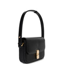 A.P.C. 'Grace Bguette' Black Smooth Lear Crossbody Bag
