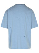 Maglietta di miscela di cotone azzurro di acne