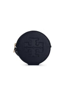 Tory Burch 'Ella' Card Holder In Matt Black Bio Tex Lear