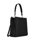 Tory Burch 'Mcgraw' Black Lear Bucket Bag