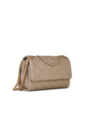Tory Burch 'Fleming' Lear Crossbody Bag Nude