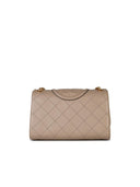 Tory Burch 'Fleming' Lear Crossbody Bag Nude
